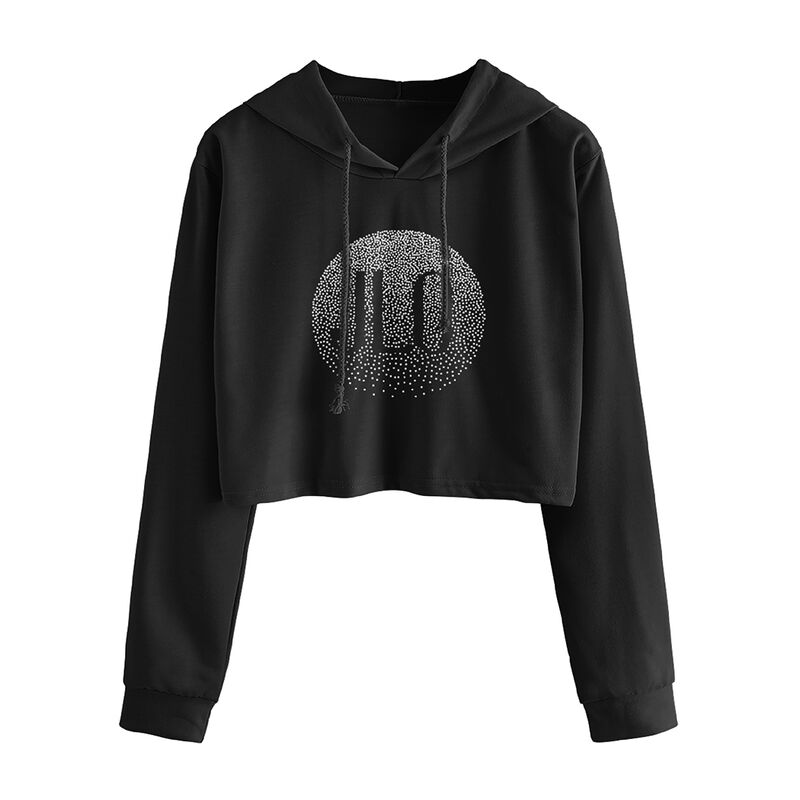 JLO Crop Black Hoodie (L)