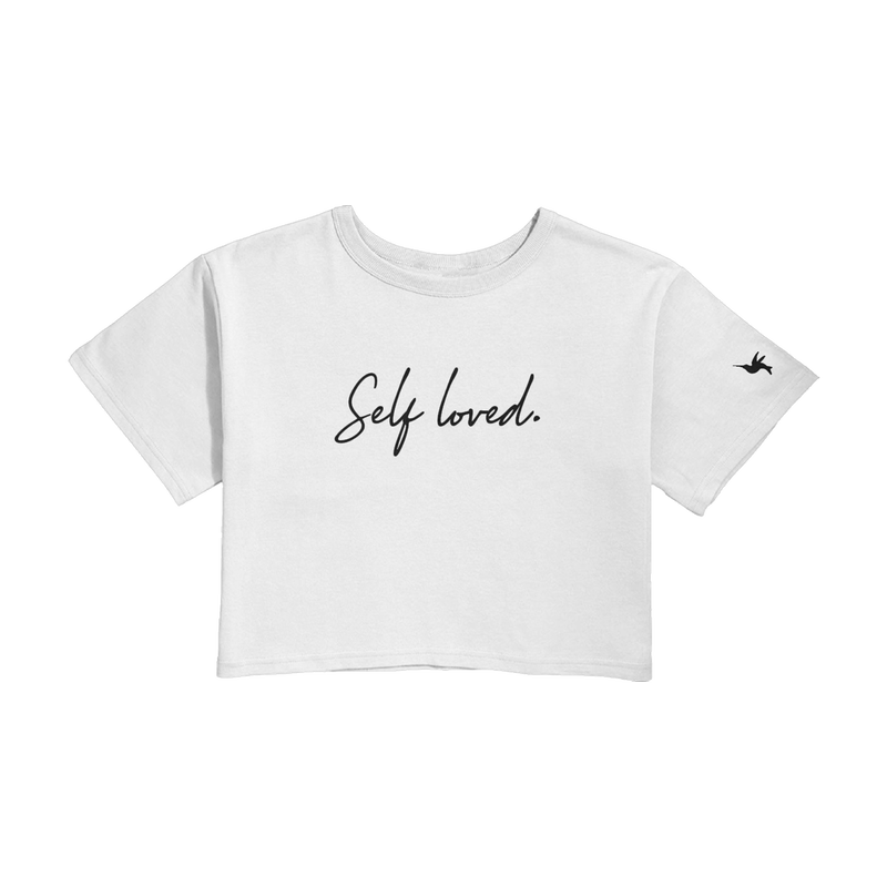 Self Loved White Crop T-Shirt (2X)