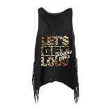 Let's Get Loud Cheetah Fringe Tank